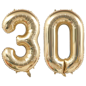 Gigante 40 pollici lamina d'oro bianco numero digitale palloncino luce dorata <span class=keywords><strong>palloncini</strong></span> di compleanno platino per la decorazione dell'anniversario - Product Image 2