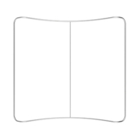 Support autoportant pliable pour toile tendue, mur de bannière incurvé pour salons professionnels