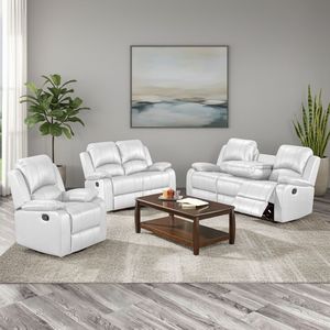 Sofá Reclinable Manual Moderno, Silla de Cuero con Cojín de Aire, Muebles de Sala de Estar de Lujo, Ajustable - Product Image 1