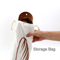 Trancheuse à pain en bambou de qualité supérieure pour attrape-miettes de pain maison coupe-pain pliable et compact Guide de tranchage de 3 tailles