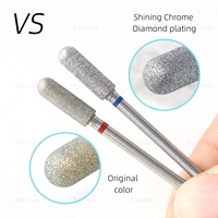 HYTOOS-Foret à ongles en diamant chromé, outil de pré-traitement des ongles pour la peau morte