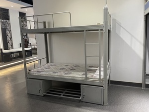 Lit superposé moderne à une seule couche pour adultes, chambre à coucher et usage hôtelier, construction en fer blanc, taille personnalisable - Product Image 6