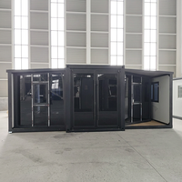 Maison conteneur modulaire préfabriquée extensible et portable, directement de l'usine, avec cuisine, chambre, salle de bain et bureau pour l'habitation