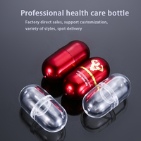 Conteneurs de pilules de luxe, flacon de pilules en plastique de 2ml, bouteille de capsule rouge et bouteille de supplément