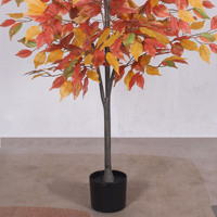 Arbre de Camélia Artificiel à Feuilles Simulées Vertes/Blanches, Écologique, Imperméable, Durable, Fait Main, Recyclable, Nouvel An