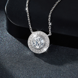 Nouveau Collier Pendentif Symbole de Paix Anti-Guerre en Argent Sterling Plaqué Or 18K avec Moissanite 1CT pour Femme, Anniversaire, de l'Usine de Bijoux - Product Image 3