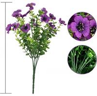 Bunga Violet Buatan Grosir Karangan Bunga Buatan Tangan Tanaman Hijau Simulasi Dekorasi Bunga Violet Buatan