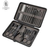 Juego de Cortaúñas de Acero Inoxidable Longhui de 22 Piezas con Kit de Herramientas para Remover Cutículas, Universal para Adultos, Herramientas de Cuidado Personal