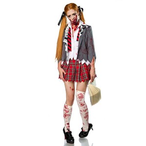 Costume d'<span class=keywords><strong>Halloween</strong></span> 2024 pour femmes adultes, costume de zombie sanglant pour étudiantes, HCAD-006 - Product Image 2