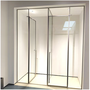 Mampara de Ducha Moderna Esquinera Portátil con Puerta Corredera de Vidrio Curvo para Baño, Hotel, Edificio, Cabinas de Ducha Hechas a Medida - Product Image 2