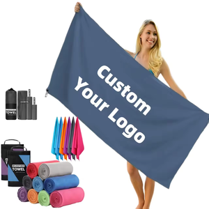 Telo da mare personalizzato di grandi dimensioni sottile in microfibra in microfibra asciugamano da bagno morbido Super assorbente per gli uomini delle donne - Product Image 1