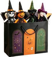 Coffrets cadeaux d'Halloween personnalisés, jouet en peluche avec emballage pour enfants, accessoires personnalisés CE EN71 CPC