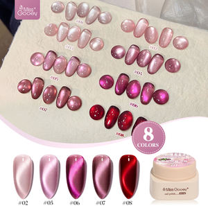 MissGooey 8 Couleurs Violet Raisin Vernis à Ongles <span class=keywords><strong>Gel</strong></span> Effet Œil de Chat Magnétique Sans TPO/HEMA OEM ODM Bouteille de Vernis <span class=keywords><strong>Gel</strong></span> UV Usine de Gels UV - Product Image 1