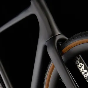 Kunden spezifische Farbe T1100 700C Voll carbon Flach montage Scheiben bremse Kies Fahrrad rahmen Durch Achse 40 Reifen Carbon Kies Fahrrad rahmen
