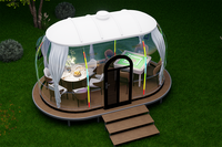 Dôme de glamping transparent moderne et abordable en polycarbonate pour événements en plein air