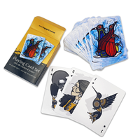 Cartes à jouer de poker imprimées personnalisables, 52 cartes + 2 jokers, finition brillante et boîte de rangement durable pour les fêtes