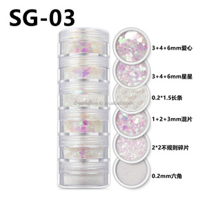 Paillettes pour ongles Automne Hiver, motifs feuille d'érable et flocon de neige, pour Noël et Thanksgiving, décoration d'ongles pour salon de manucure, vente en gros - Product Image 5