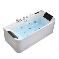Baignoire de massage autoportante moderne de luxe avec drain, 12 jets, écologique, certifiée CE CUPC