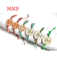 Événement RFID personnalisé Bracelet NFC Bracelet RFID Bracelet intelligent en bois Carte Bracelet tressé