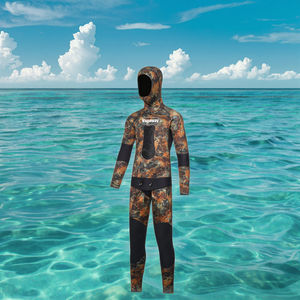 Неопреновый костюм для подводной охоты и фридайвинга из двух частей, камуфляжный, из неопрена с открытыми порами, 3 мм, 5 мм, 7 мм, для мужчин - Product Image 6