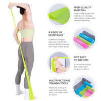 Banda de Resistencia Elástica Antideslizante LIVEUP para Yoga, Estiramiento, Fisioterapia, Pilates, Ejercicio, TPE