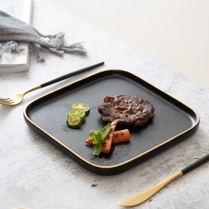 Ensemble de vaisselle en céramique écologique personnalisé, noir mat, texture premium, durable, sans BPA, de qualité alimentaire, pour hôtels - Product Image 3