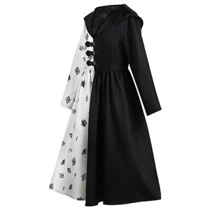 Costume de Reine <span class=keywords><strong>Cruella</strong></span> pour femme adulte, 101 chiens, robe de cosplay, DISN-001 - Product Image 4