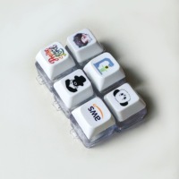 Customized Multiple Shaped Keycaps Keychain Toy Keycap Fidget Keychain Mechanical Keyboard Custom Cartoon Keycaps Design