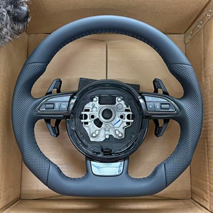 Volant de voiture sport en cuir personnalisé, accessoires automobiles les plus vendus pour <span class=keywords><strong>Audi</strong></span> <span class=keywords><strong>A3</strong></span> A4 A5 A6L A8 Q5 Q7 Q8 S6 S7 TT B8 B9 - Product Image 3