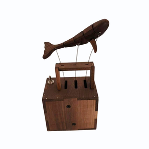 Stile Musicale 'Canto degli Uccelli'--Regali di Compleanno in Legno Fatti a Mano a Forma di Balena per Bambini, Decorazioni da Tavola - Product Image 2