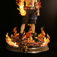 Figurine personnalisée Anime Figure Dream Ace GK Sculpture à double tête n ° 42CM Fire Fist Ace Statue Model Display Figure