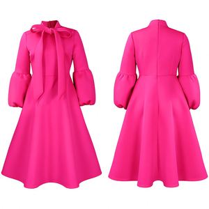 Women's High Waist Dress New Style European American Puff Sleeves Straps Large <b>Skirt</b> for Autumn - Product Image 5