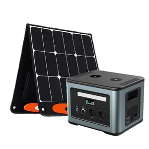 Solar Generator And Portable Power Station Kit Fast 200W Solar Panel 1200W 2000W LiFePO4 Battery Power Station Wireless Charging