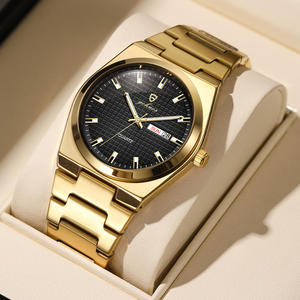Montres à quartz Gohuos 58807, style simple et professionnel, dorées, pour hommes, montres-bracelets, étanches, affichage de la date, Reloj Hombre - Product Image 1