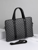 Sac de transport horizontal en PU texturé pour homme, idéal pour les voyages d'affaires, grande capacité