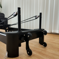 Reformer Pilates Commercial Noir Portable en Aluminium Réglable et Pliable – Machine de Qualité Supérieure pour la Santé – Lit Reformer Pliant