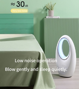 AC Motor Bladeless Air Cooling Fan 3-Speed Touch Control Oscillation 7.5H <b>Timer</b> 4-Color Night <b>Light</b> Remote Ultra Quiet Air Circu - Product Image 6