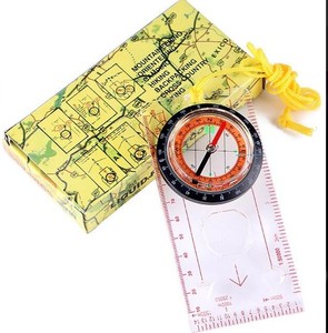 Regla de brújula para acampar al aire libre Senderismo Cross-Country Race Placa base Escala Regla Mapa Medida Brújula - Product Image 3