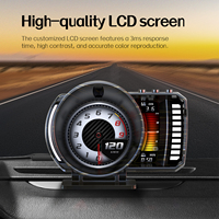 Harga Pabrik P28 Universal OBD2+GPS HUD Heads up Display Speedometer Mobil Digital dengan Speedometer HUD Multi-Fungsi