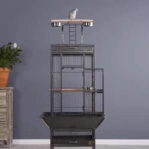 Gabbia pieghevole della decorazione della grande gabbia dell'uccello economico all'ingrosso del ferro per gli strati della gabbia delle quaglie dell'uccello lovebird - Product Image 5