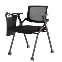 Chaises de bureau ergonomiques modernes de haute qualité avec structure en métal, design pliable et table d'écriture