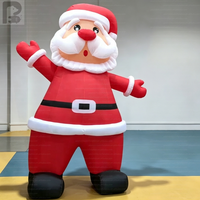 Mascotte gonflable personnalisée du Grinch avec chapeau de Père Noël pour la décoration de l'ambiance de fête de Noël communautaire