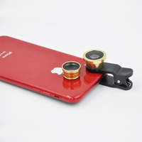 Nouveauté : Objectif d'appareil photo 3-en-1 grand angle, macro et fisheye, étanche, pour tous les téléphones portables, pour une utilisation sur le bureau et au lit