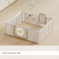 Parc de jeu pour bébé VSUCH avec balançoire et panier de basket, aire de jeu multifonctionnelle pour tout-petits, clôture de sécurité pour enfants