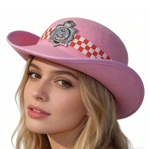 Cappello da Poliziotta Rosa in Feltro per Costume di Halloween, Modello MH-0847 - Product Image 2
