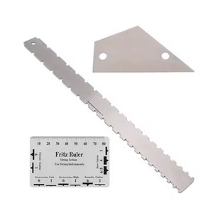 Thép không gỉ Guitar notched cạnh thẳng chuyên nghiệp luthier công cụ với chuỗi hành động Cai Trị cho băn khoăn san lấp mặt bằng và thiết lập - Product Image 1