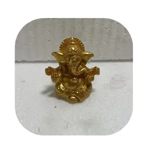 Neuankömmlinge Kristalle Handwerk Harz Gold Ganesha für die Dekoration