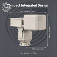 Dispositif de surveillance aérienne directionnel à rotation complète 360°, portée 4,9 km, bande complète 400 MHz-6 GHz, 6 bandes, signal RF de 30 W+