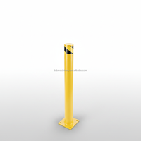Barrière de sécurité robuste jaune vif de qualité industrielle pour usage extérieur et intérieur, idéale pour la sécurité des entrepôts et des zones de stockage