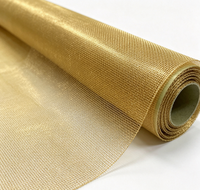 Tissu métallique en cuivre, laiton et bronze phosphoreux de 0,4 mm à mailles carrées pour applications de filtration et de blindage CEM